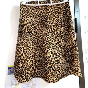 Leopard mini slip skirt